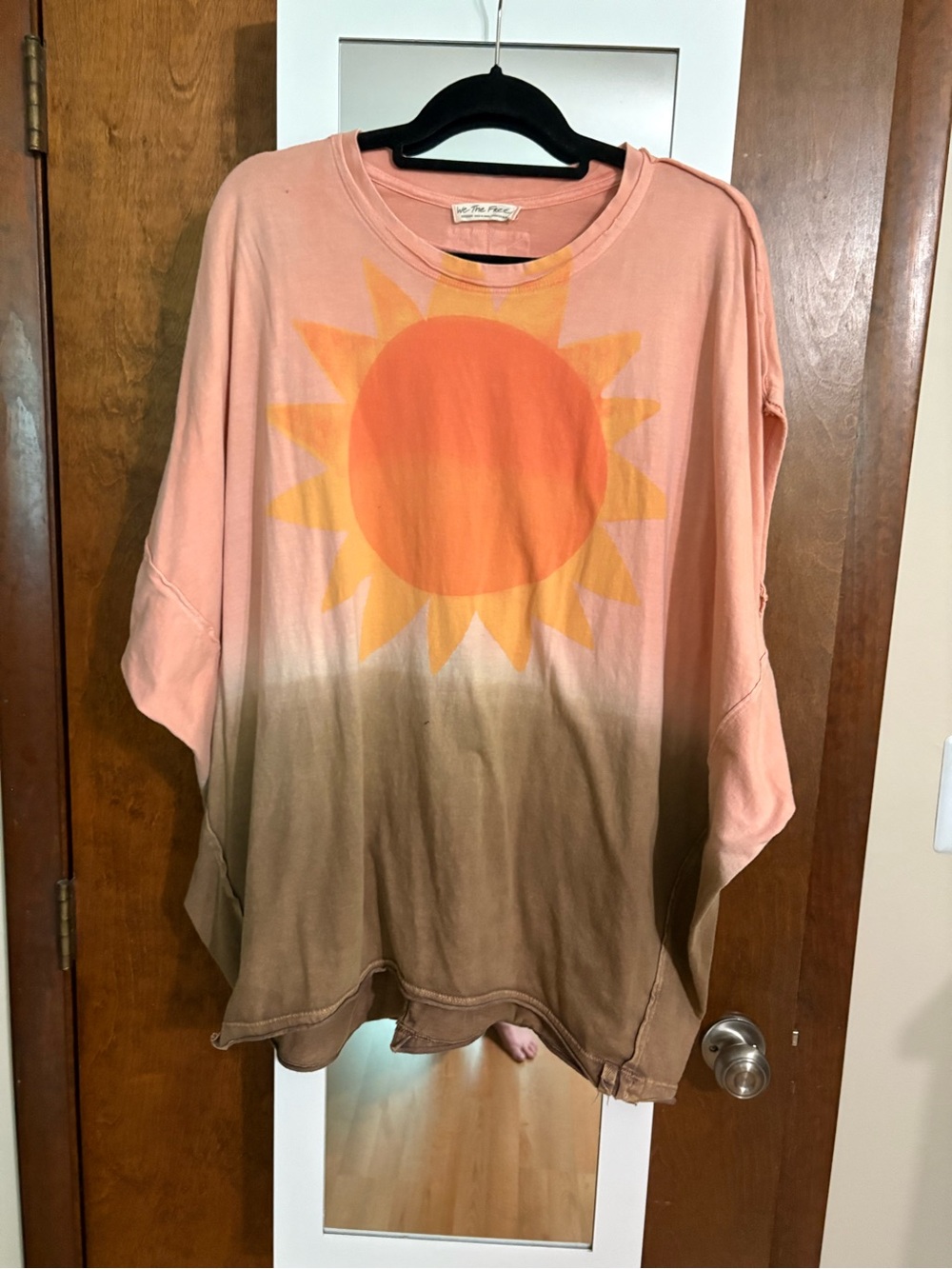 We The Free Peach-to-Brown Ombre Sun Graphic Tunic